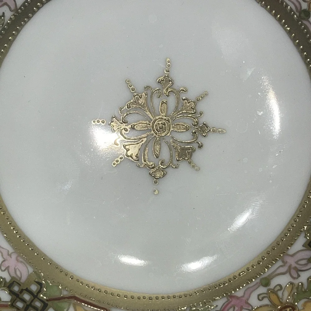 Antique Nippon Bowl Hand Painted Ornate Gold Accents See Photos for Condition